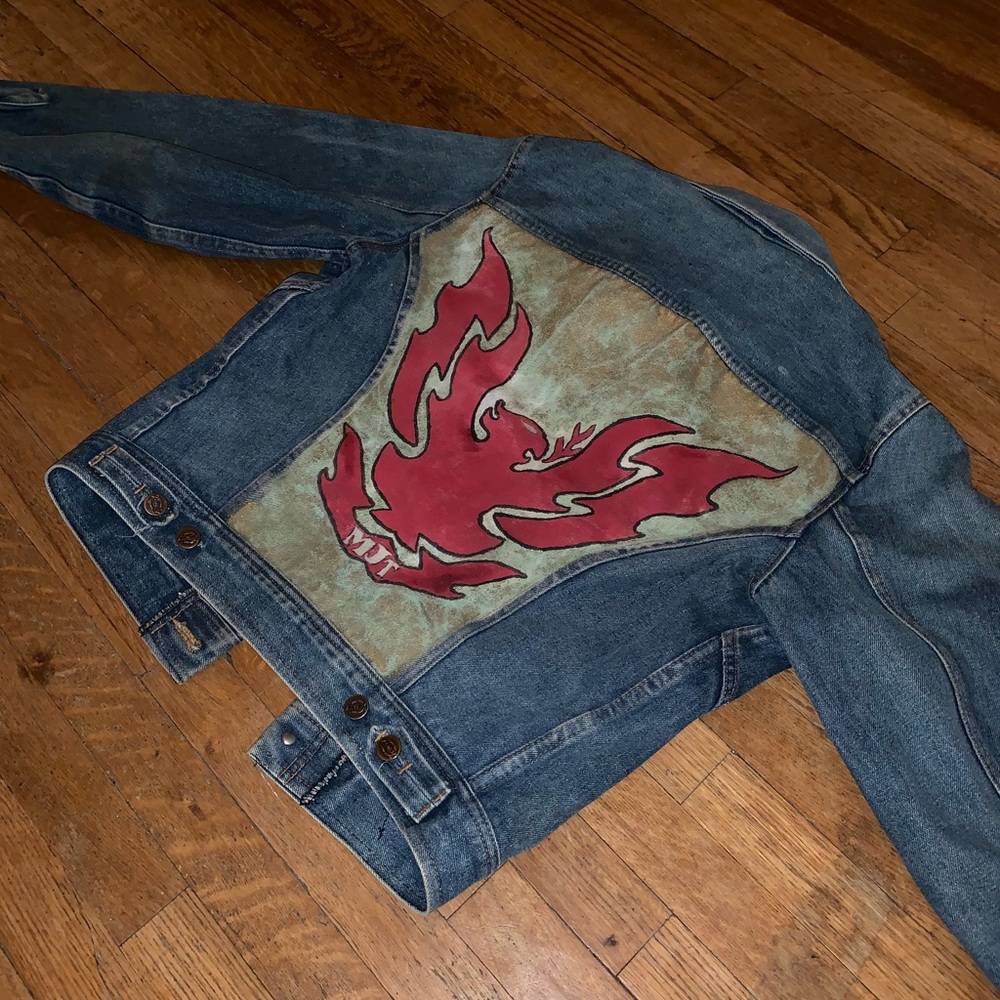 Vintage, hand-painted denim jacket